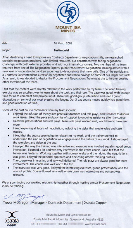 Client Testimonial